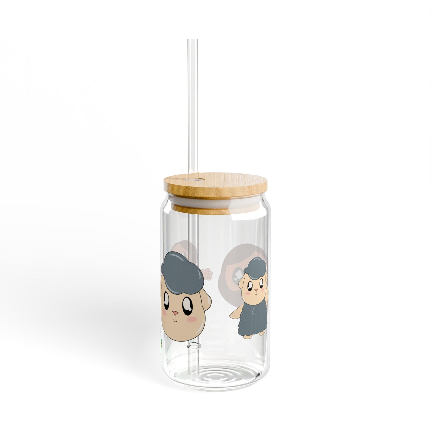 Jesus & Mr. Sheep Sipper Glass (16oz)