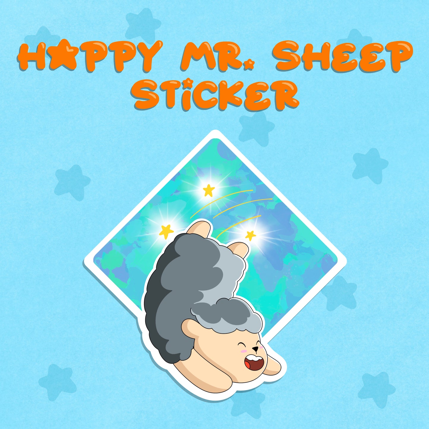 Happy Mr. Sheep Sticker
