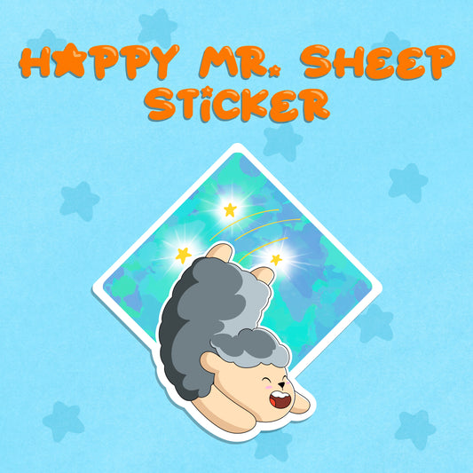 Happy Mr. Sheep Sticker