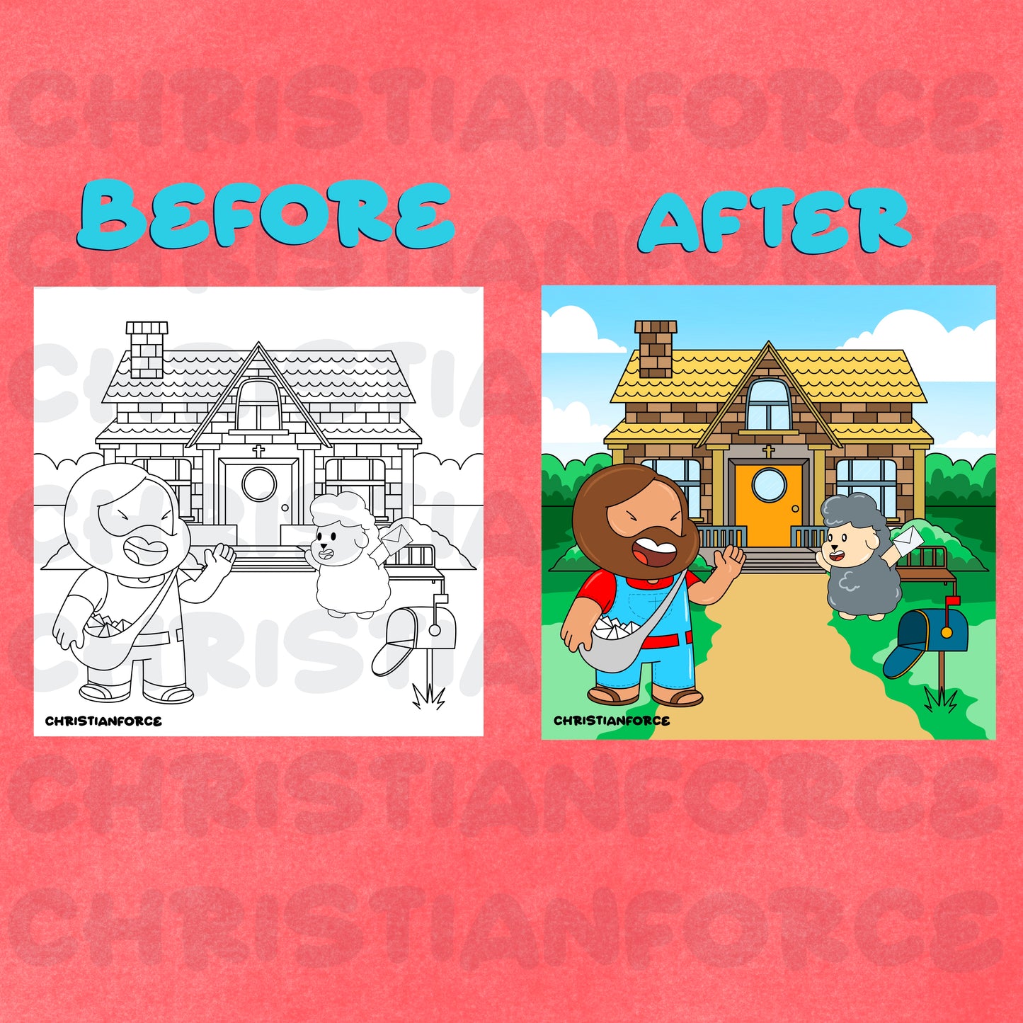 5 Coloring Pages (Digital Pages)