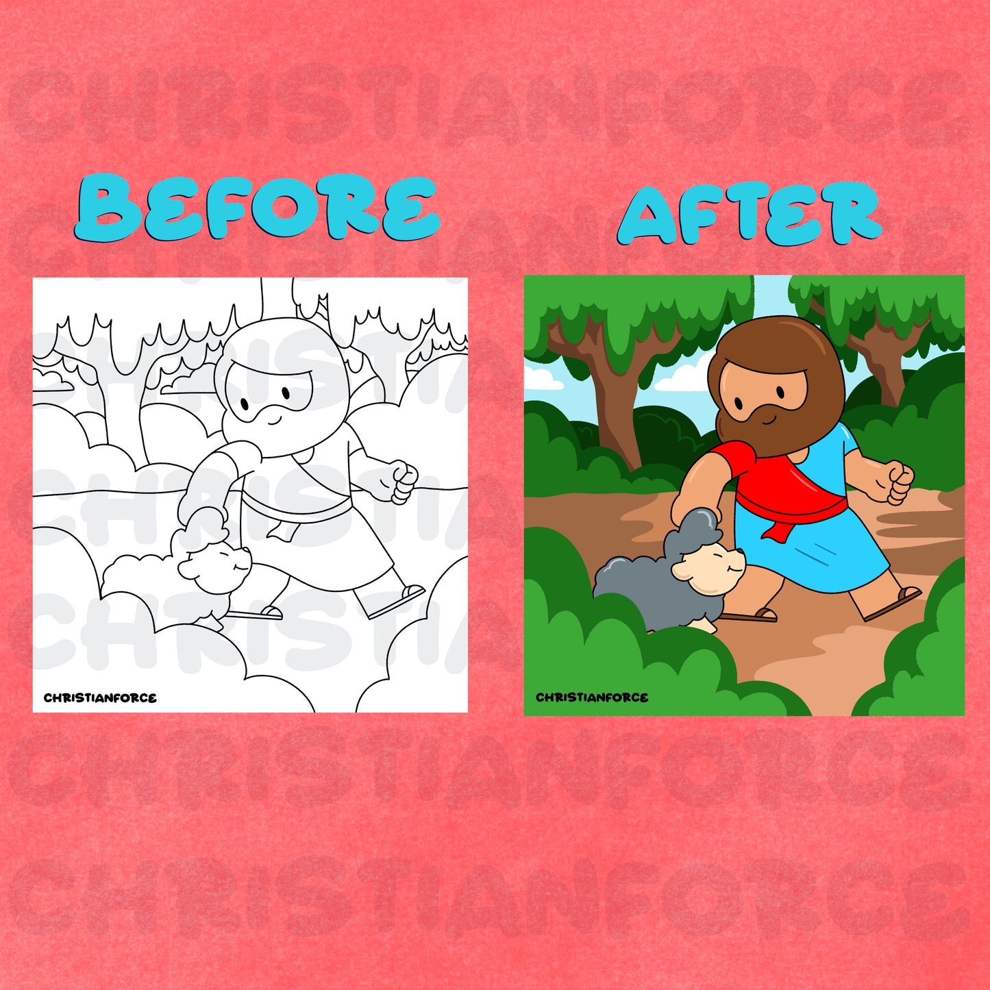 5 Coloring Pages (Digital Pages)