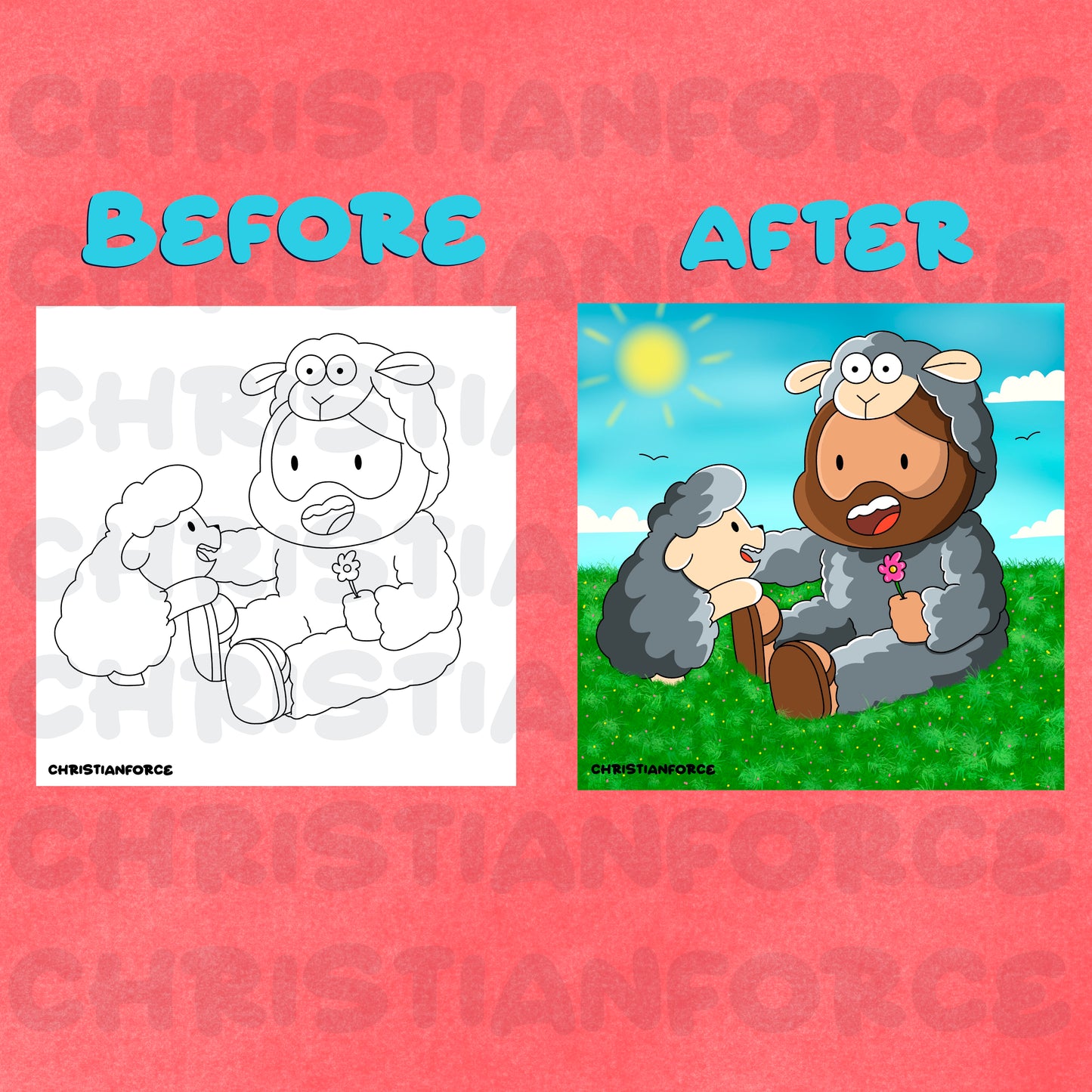 5 Coloring Pages (Digital Pages)